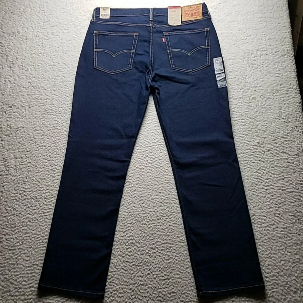 Levis 514 Jeans Mens 36x30 Blue Straight Fit Stretch Denim Pants RepelPro